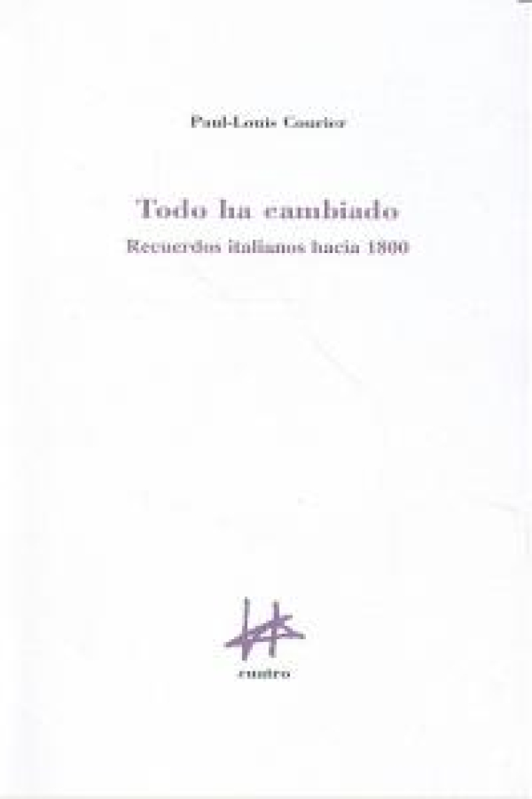 TODO HA CAMBIADO:RECUERDOS ITALIANOS HACIA 1800