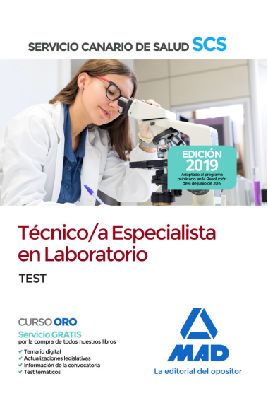 Técnico/a Especialista en Laboratorio del Servicio Canario de Salud. Test