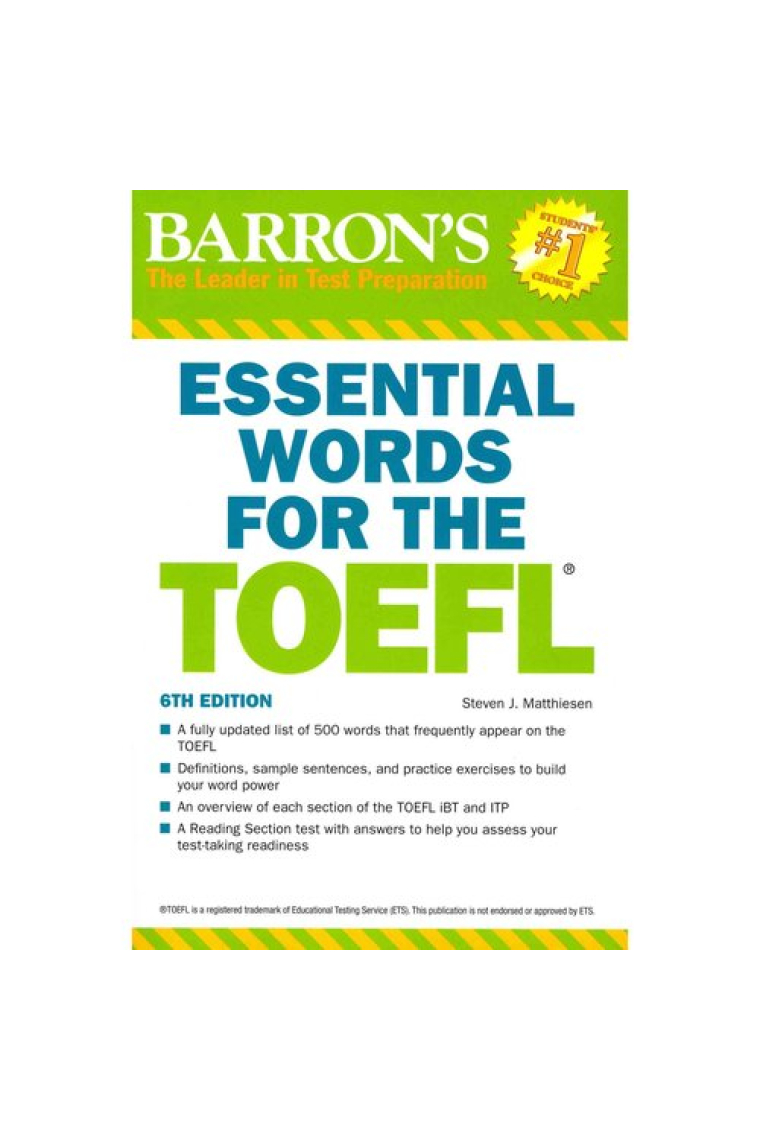 Essential Words for the TOEFL, 6th Edition