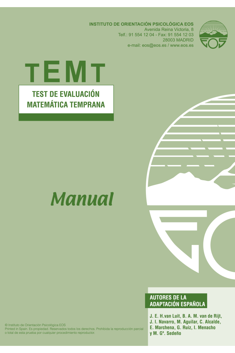 TEMT Test de Evaluación Matemática Temprana