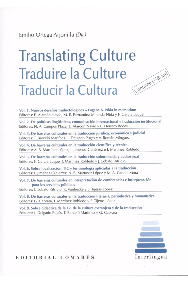 Traslatinfg Culture - Traduire la Culture - Traducir la Cultura (Contiene USBcard)