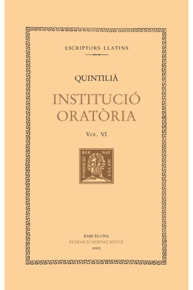 Institució oratòria, vol. VI: llibre VII