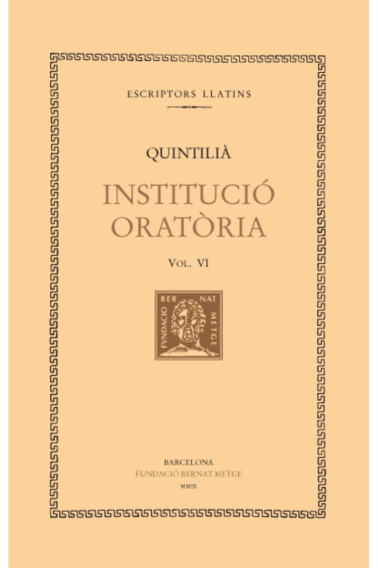 Institució oratòria, vol. VI: llibre VII