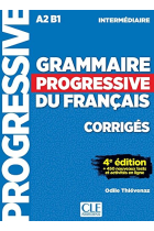 Grammaire progressive du français - Niveau A2-B1 Intermédiaire : Corrigés, + 450 nouveaux tests et activités en ligne