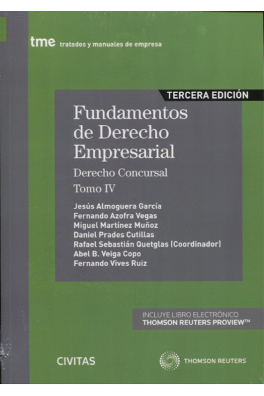 Fundamentos de Derecho Empresarial (IV) (Papel   e-book)