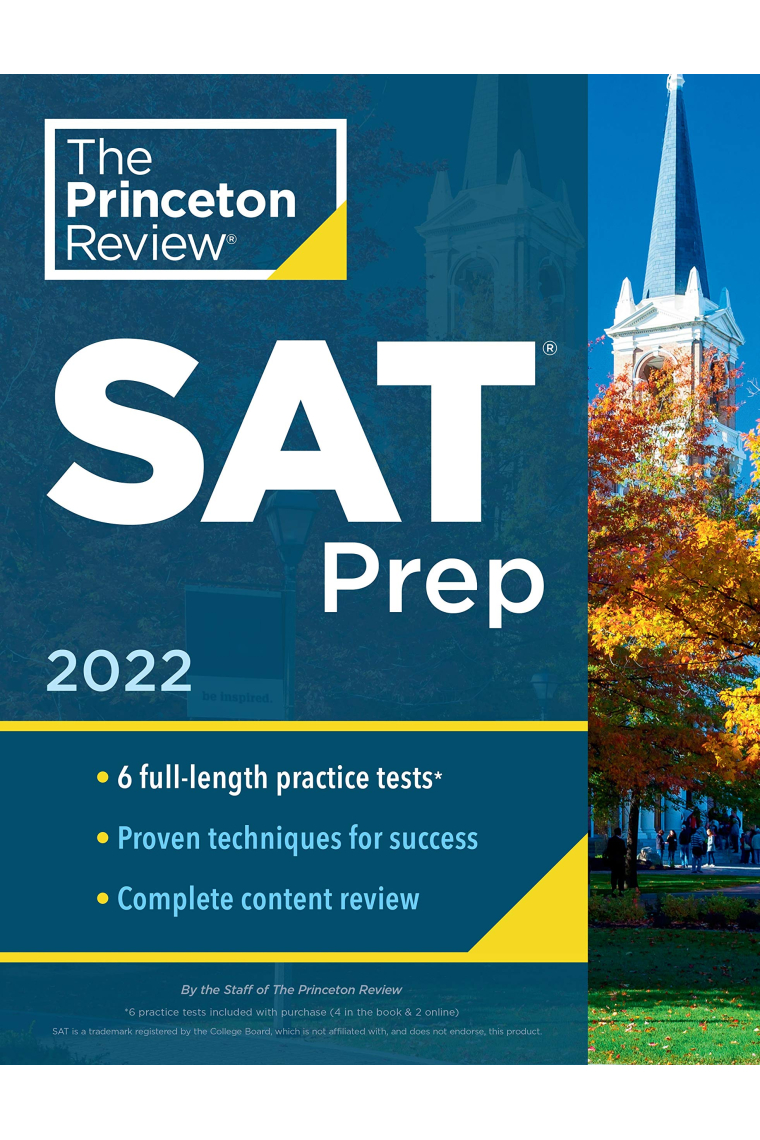 Princeton Review SAT Prep 2022: 6 Practice Tests + Review & Techniques + Online Tools