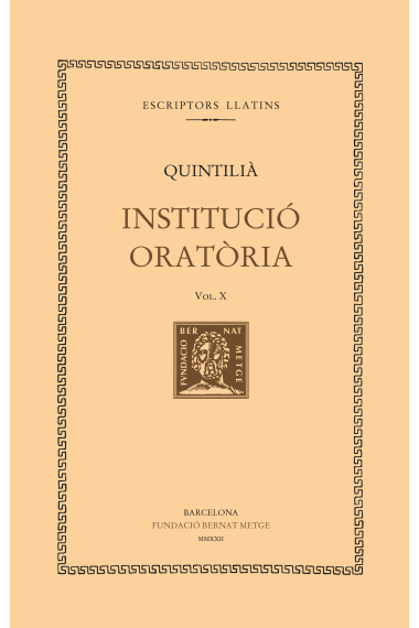 Institució oratòria (vol. X): Llibre XI