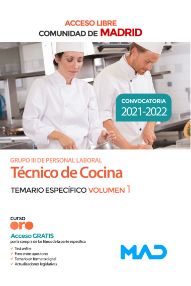 TECNICO COCINA COMUNIDAD MADRID ACCESO LIBRE).