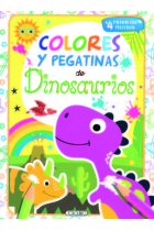 DINOSAURIOS 2 COLORES Y PEGATINAS