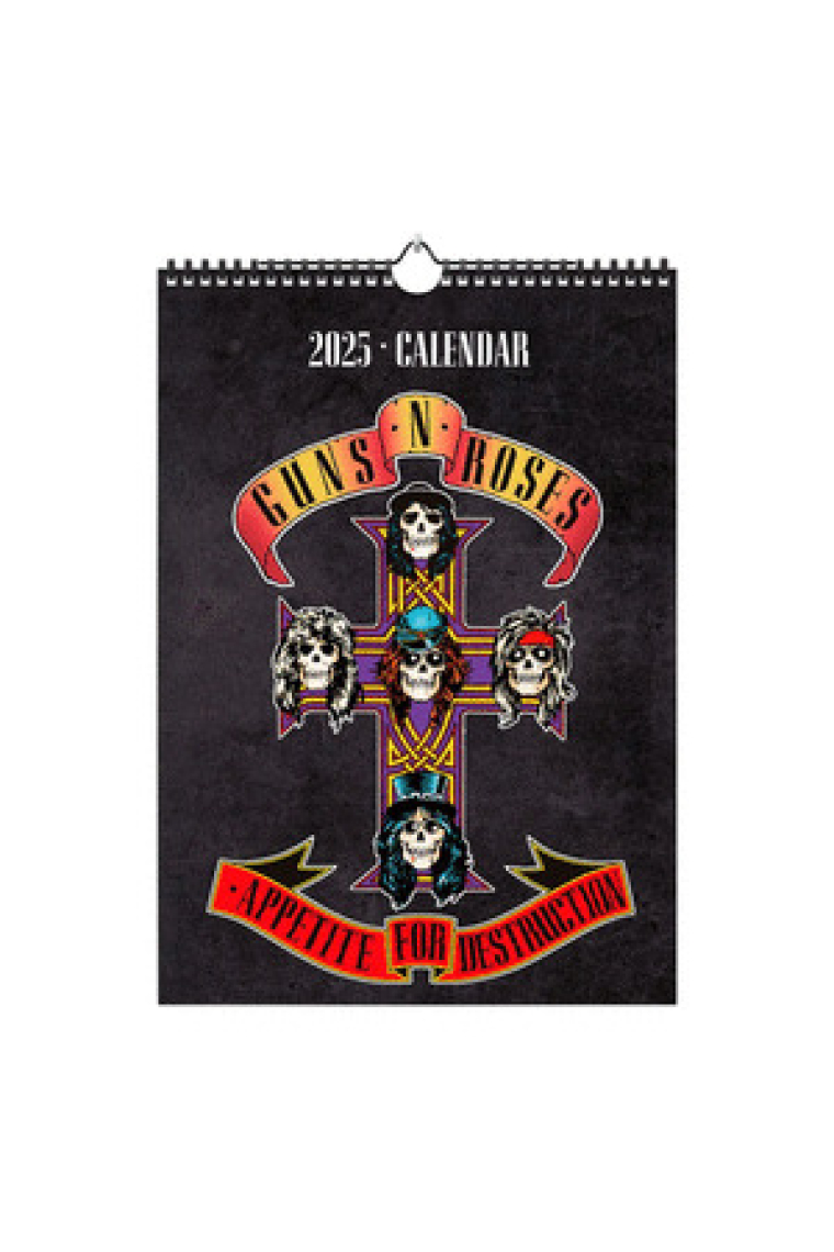 CALENDARIO A3 2025 GUNS N ROSES