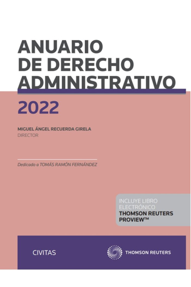 Anuario de Derecho Administrativo 2022 (Papel e-book)