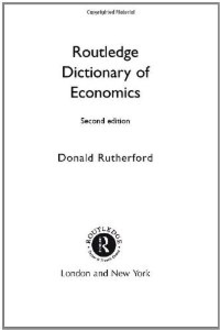 Routledge Dictionary of Economics