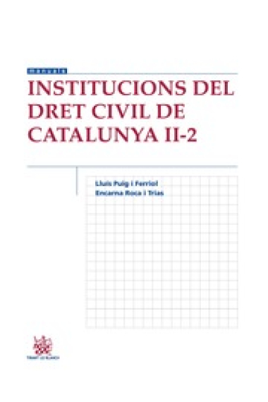 Institucions de Dret Civil de Catalunya (Dret de família, II-2)