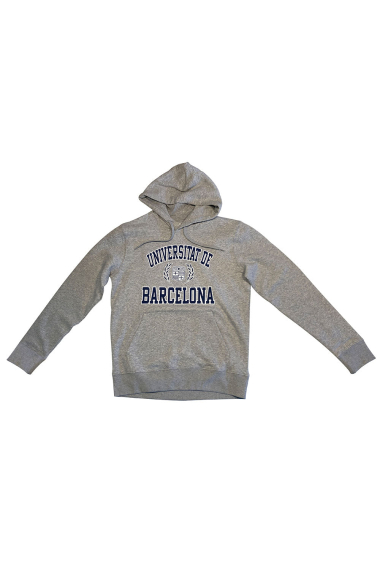 Dessuadora UB Gris Clar ECO Talla-M (Unisex) Universitat de Barcelona (ref 14.9)