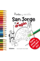 Pinta y escribe san Jorge y el dragón