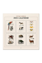 CALENDARIO 2025 30X30 ANIMALES VINTAGE