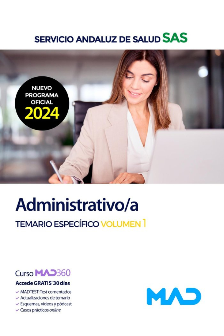 ADMINISTRATIVO/A TEMARIO ESPECIFICO 1 SERVICIO ANDALUZ SALU