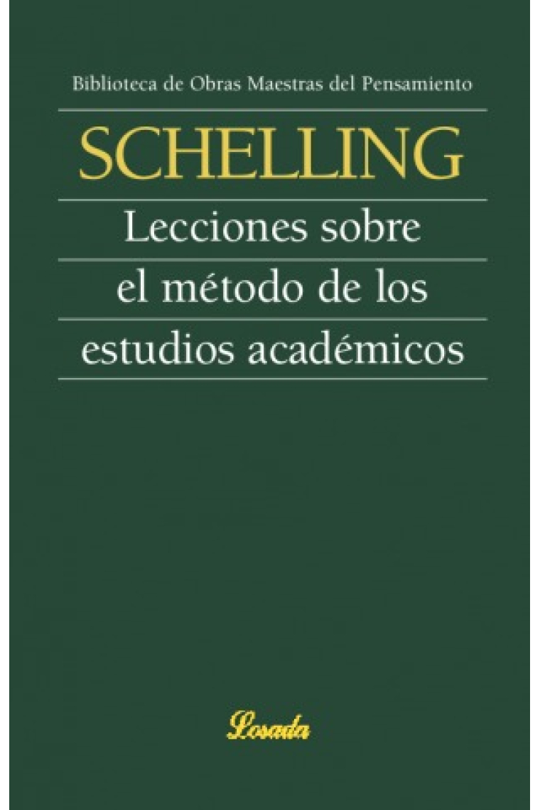 Lecciones sobre el método de los estudios académicos