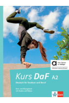 Kurs DaF A2 - Kurs- und Übungsbuch mit audios und videos. Alles digitale auf Allango. Inklusive lizenzschlüssel