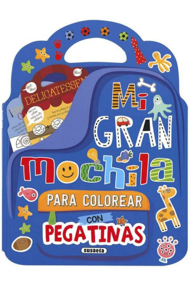 Mi gran mochila para colorear con pegatinas