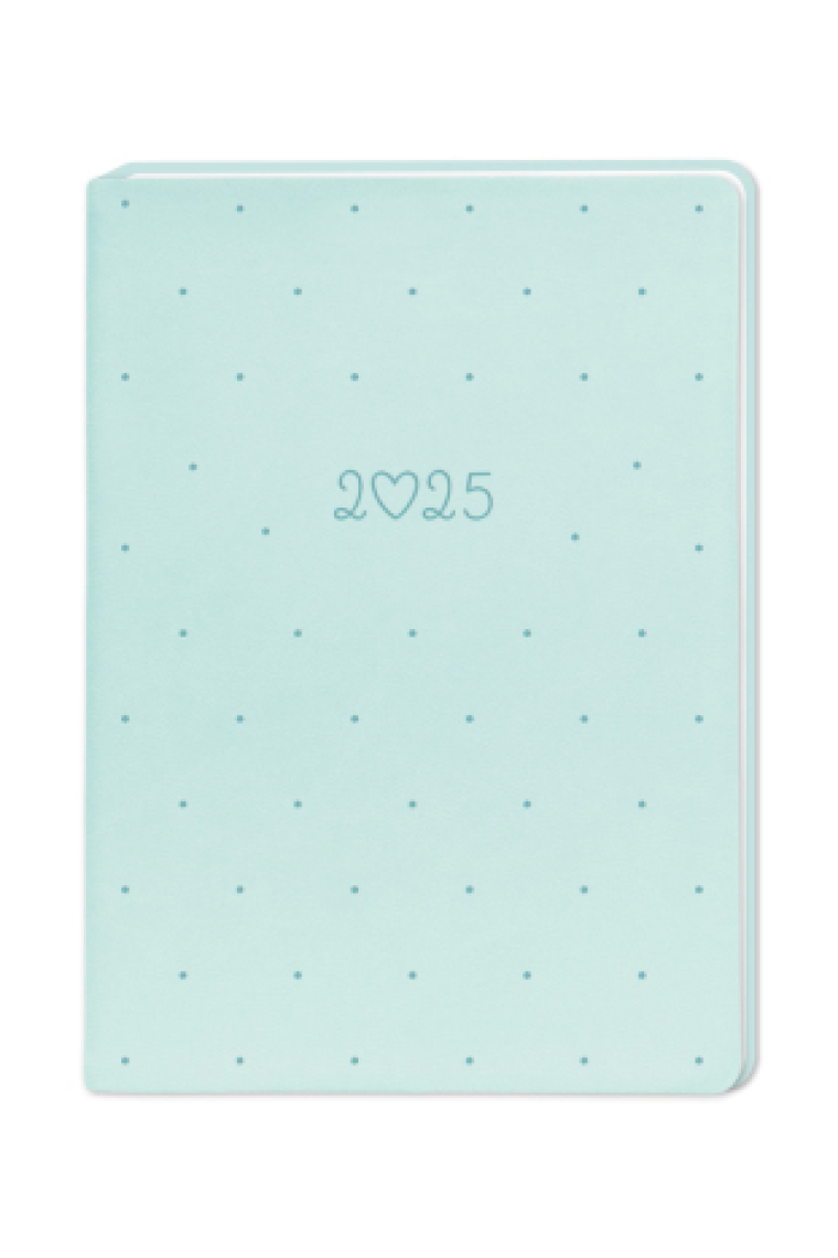 Terminplaner Lederlook 2025 Mint