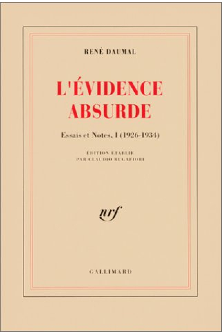 L'évidence absurde