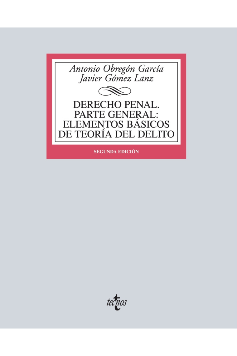 Derecho penal. Parte general: Elementos básicos de teoría del delito