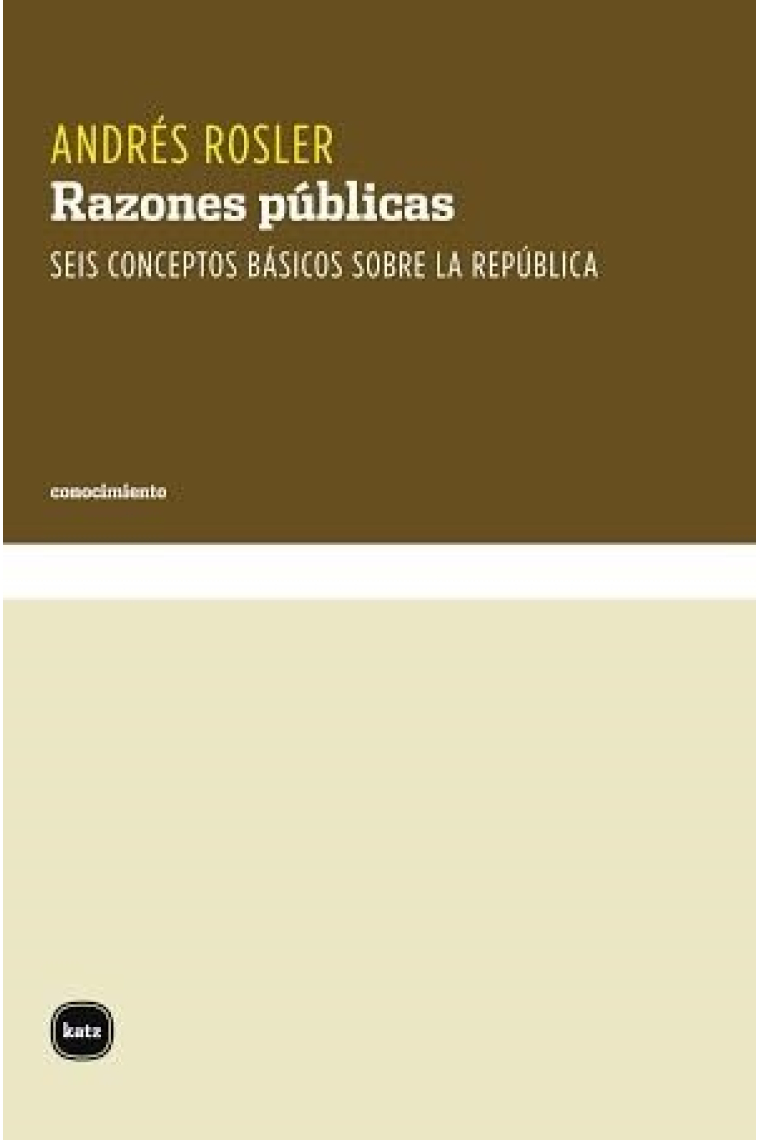 Razones públicas. Seis conceptos básicos sobre la república