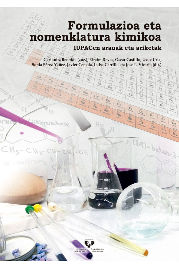 Formulazioa eta nomenklatura kimikoa. IUPACen arauak eta ariketak