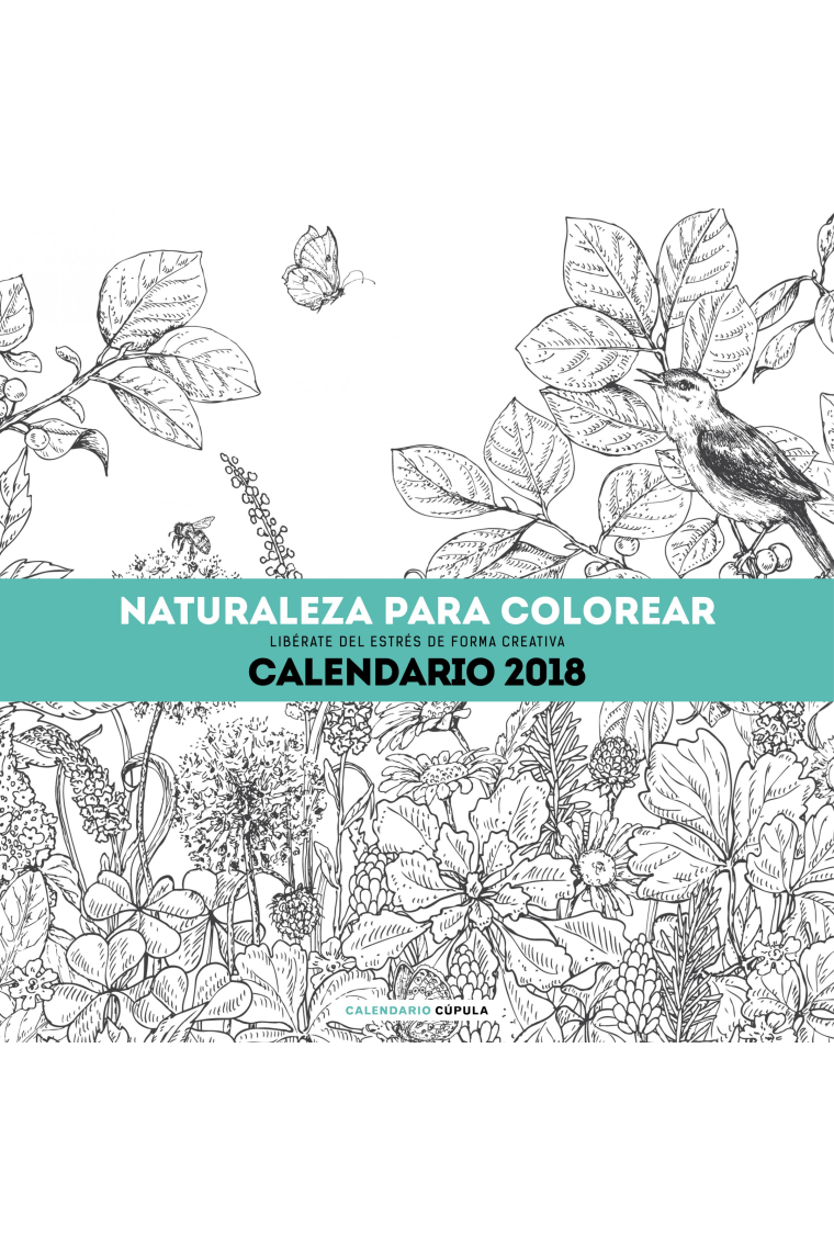 Calendario Naturaleza para colorear 2018