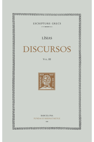 Discursos, vol. III i últim