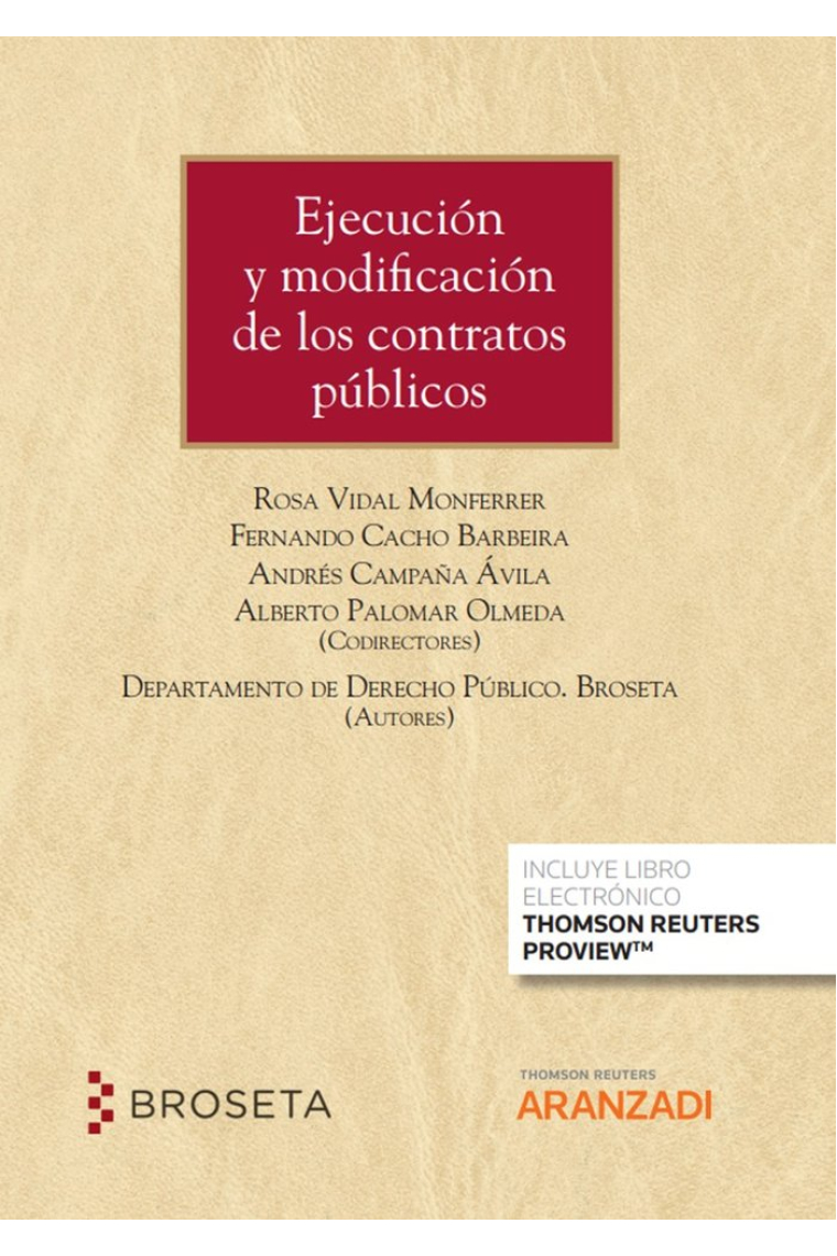 EJECUCION Y MODIFICACION DE LOS CONTRATOS PUBLICOS