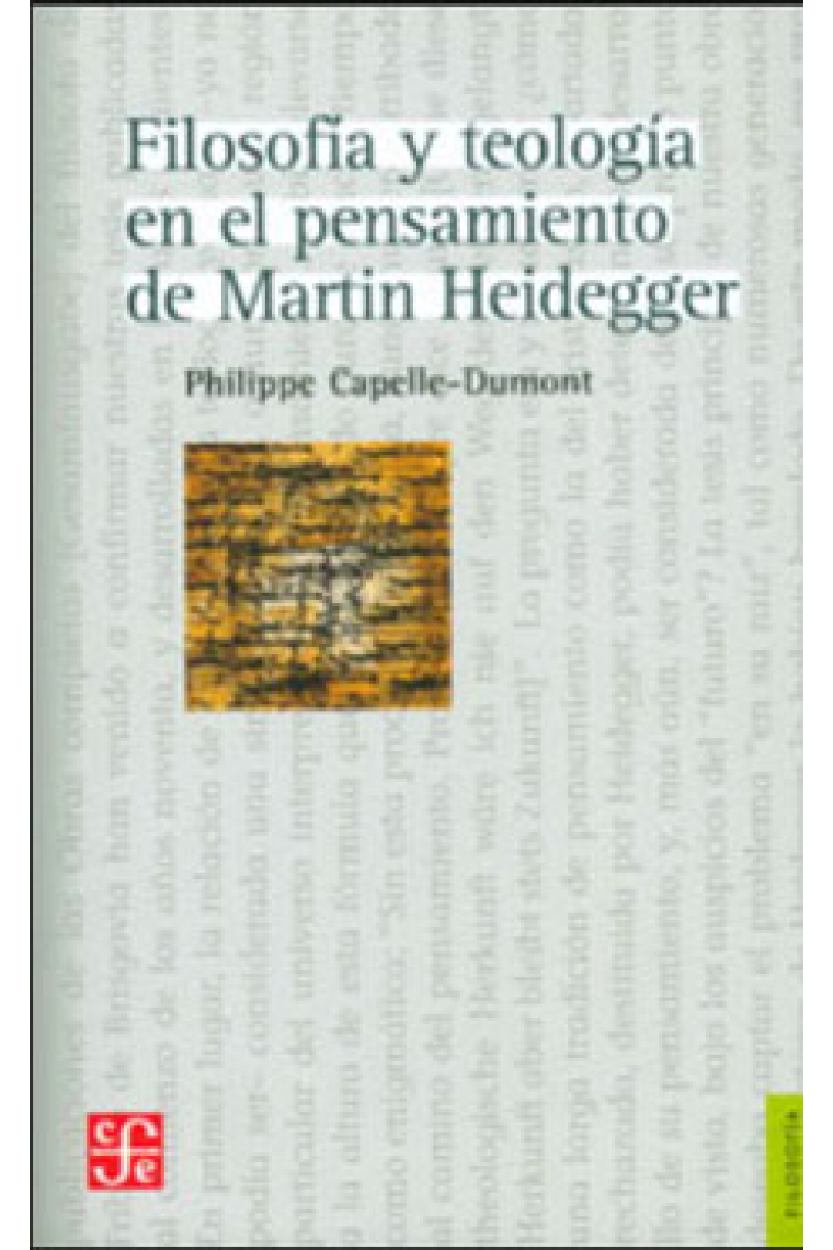 Filosofía y teología en el pensamiento de Martin Heidegger