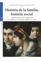 Historia de la familia, historia social. Experiencias de investigación en España y en Europa (siglos XVI-XIX)