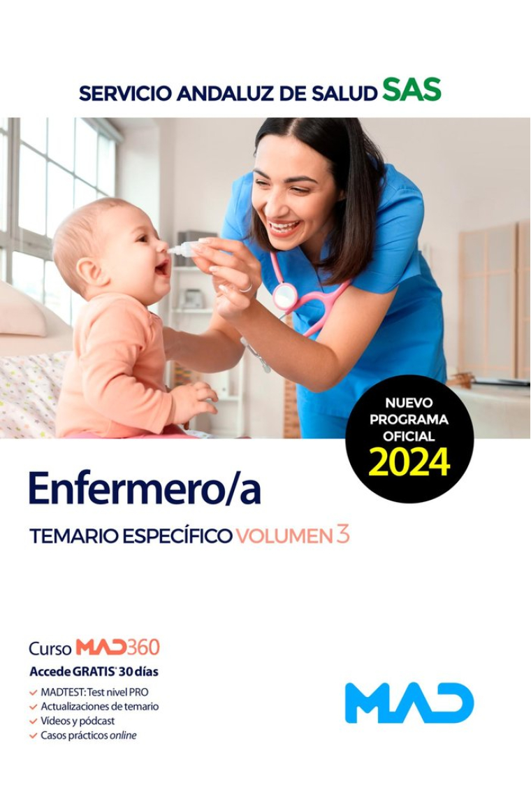 ENFERMERO/A TEMARIO ESPECIFICO 3 SERVICIO ANDALUZ SALUD