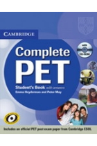 Cambridge Complete PET Student´s Book with answers + CD-Rom