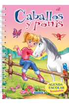 Agenda escolar permanente - Caballos y ponis