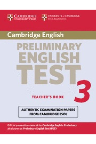 Cambridge Preliminary English Test 3 Teacher's Book