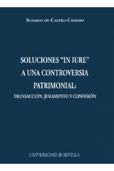 SOLUCIONES IN IURE A UNA CONTROVERSIA PATRIMONIAL