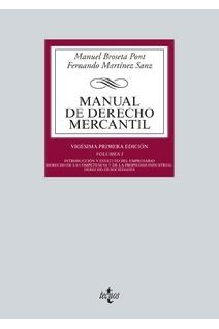 Manual de derecho mercantil. Vol.I (11ª ed.)