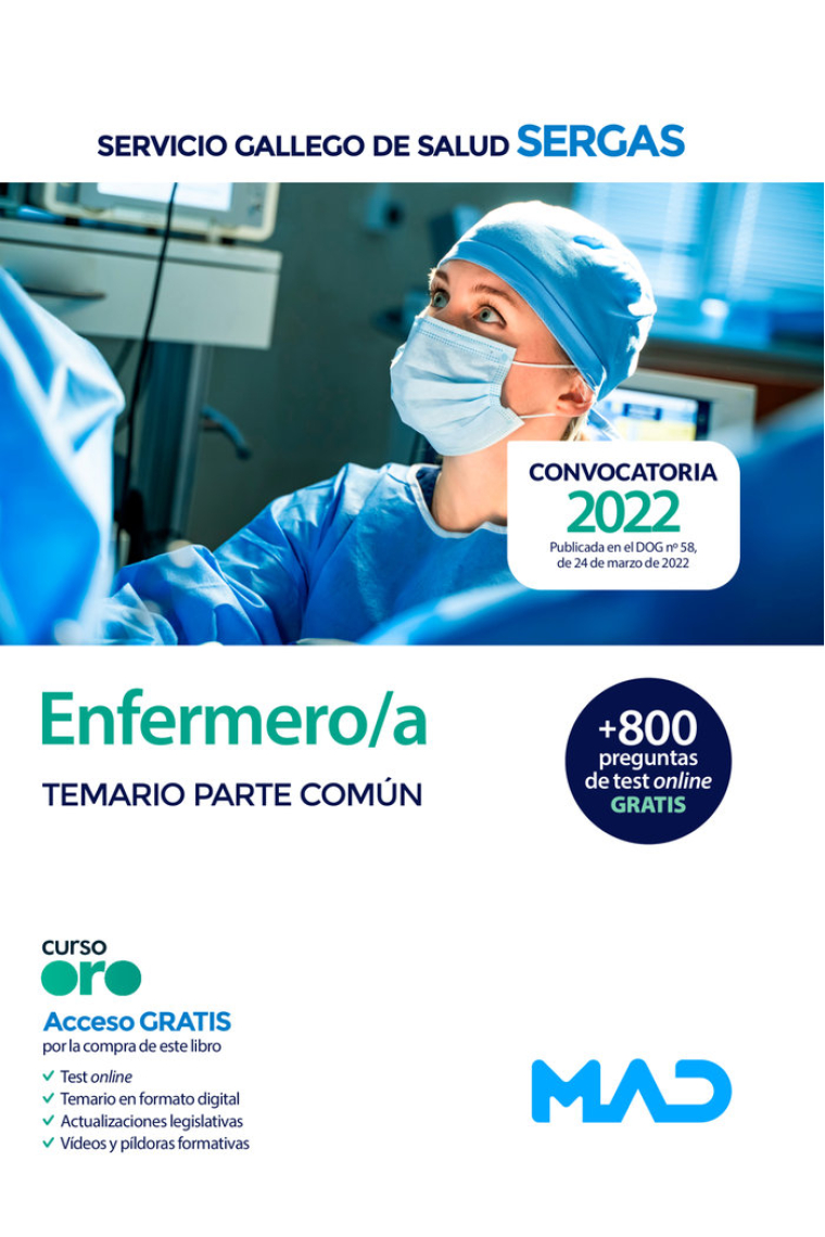 ENFERMERO/A SERVICIO GALLEGO SALUD TEMARIO PARTE COM