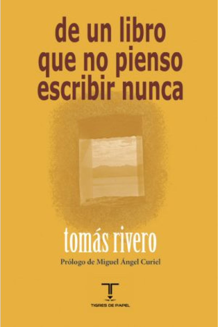 De un libro que no pienso escribir nunca