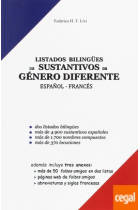 Listados bilingües de sustativos de género diferente español-francés (Nivel A2)