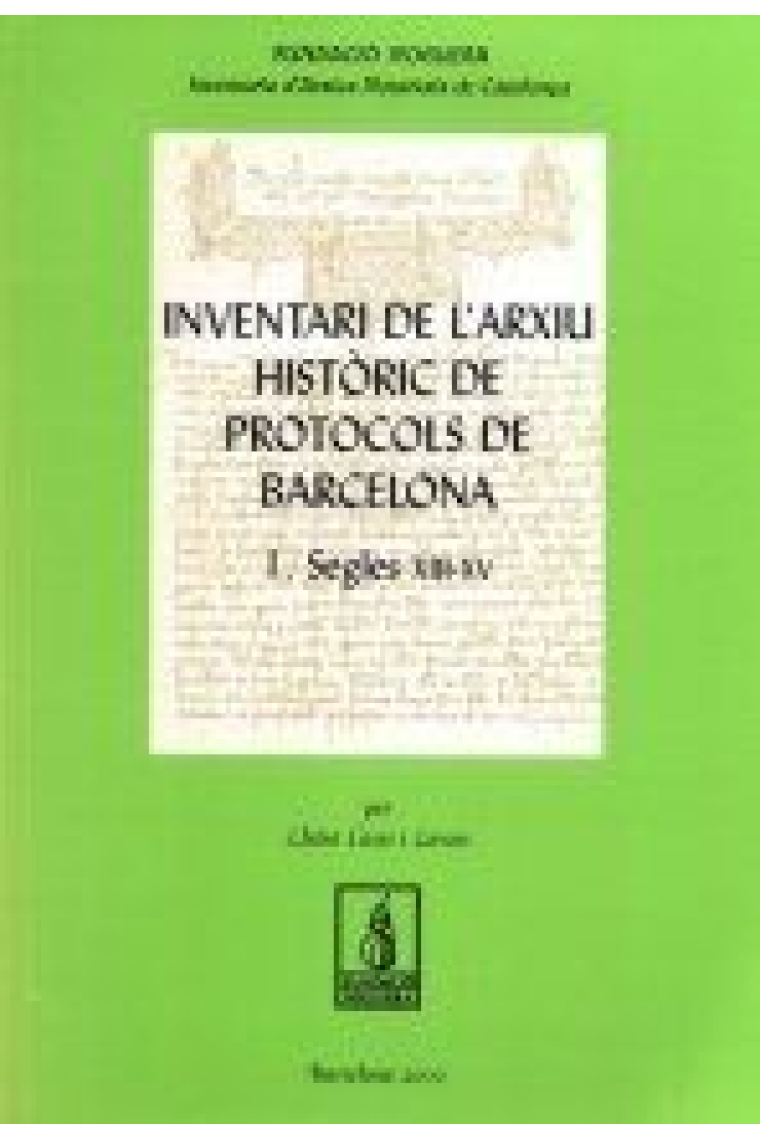 Inventari de l'arxiu històric de protocols de Barcelona