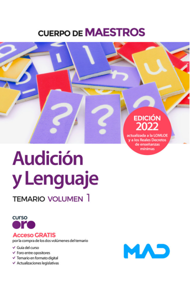 CUERPO MAESTROS AUDICION Y LENGUAJE TEMARIO VOLUMEN 1