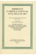 Imprenta y crítica textual en el Siglo de Oro