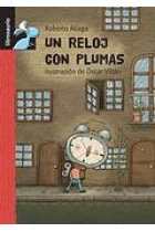 Un reloj con plumas