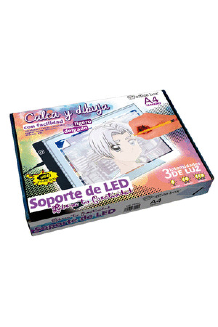 SOPORTE CON LUZ LED A4 PARA DIBUJAR CALIGRAFIA CALCO TRAZOS