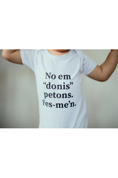 Bodi La Incorrecta: No em donis petons. Fes-me'n (Blanc 18 mesos)