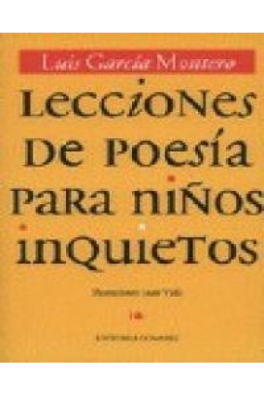 Lecciones de poesía para niños inquietos